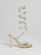 Shoes Kya Strappy Sandal - Gold Embellished