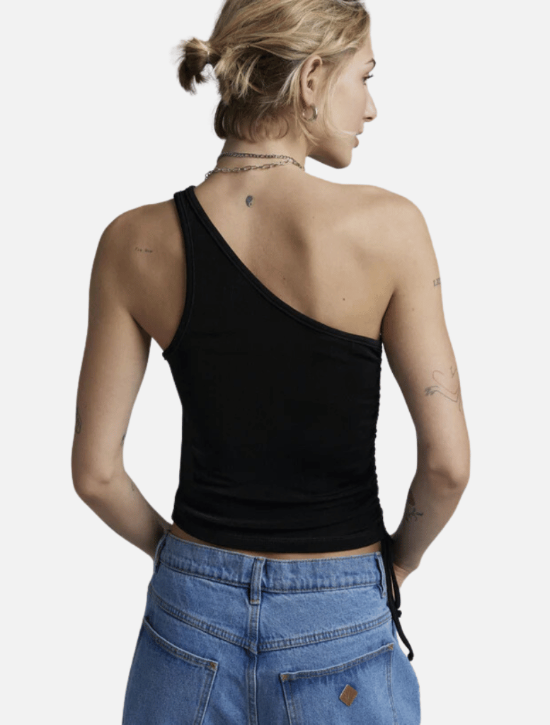 Tops Diva One Shoulder Top - Black