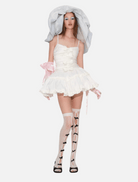 Clothing Whipped Cream Taffeta Mini Dress - White