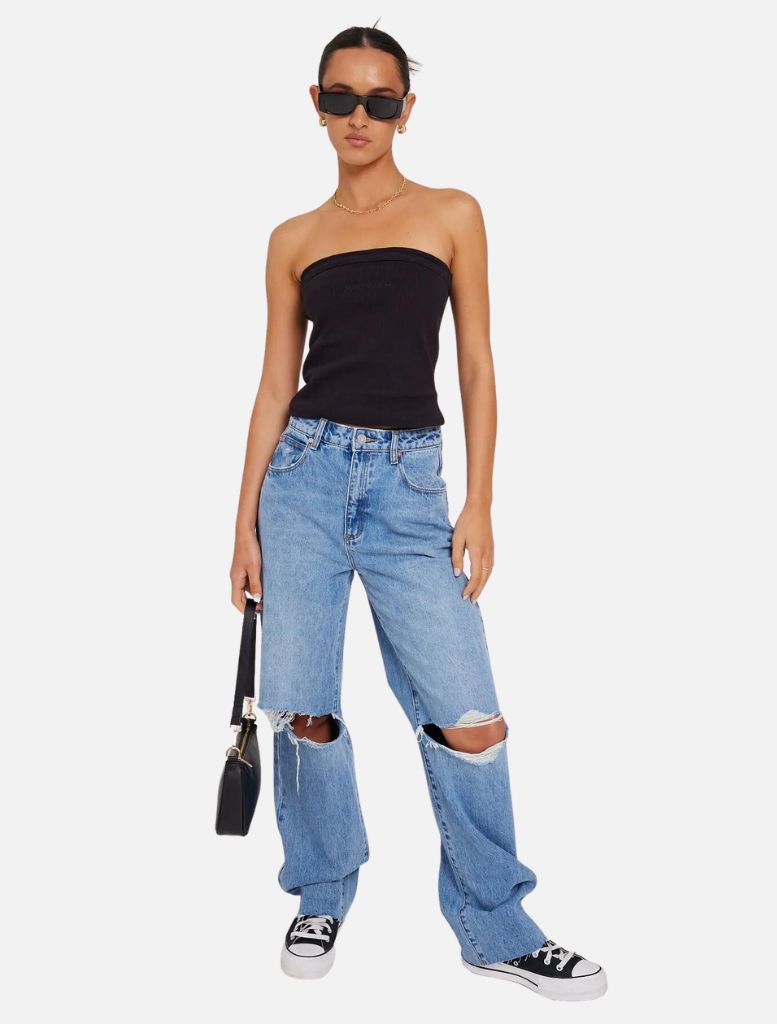 Clothing Heather Long Line Bandeau - Black