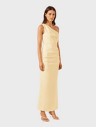 Clothing Lani Gathered Midi Dress - Vanilla