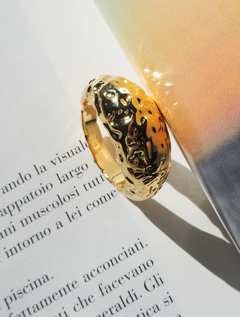 Accessories Molten Signet Ring - Gold