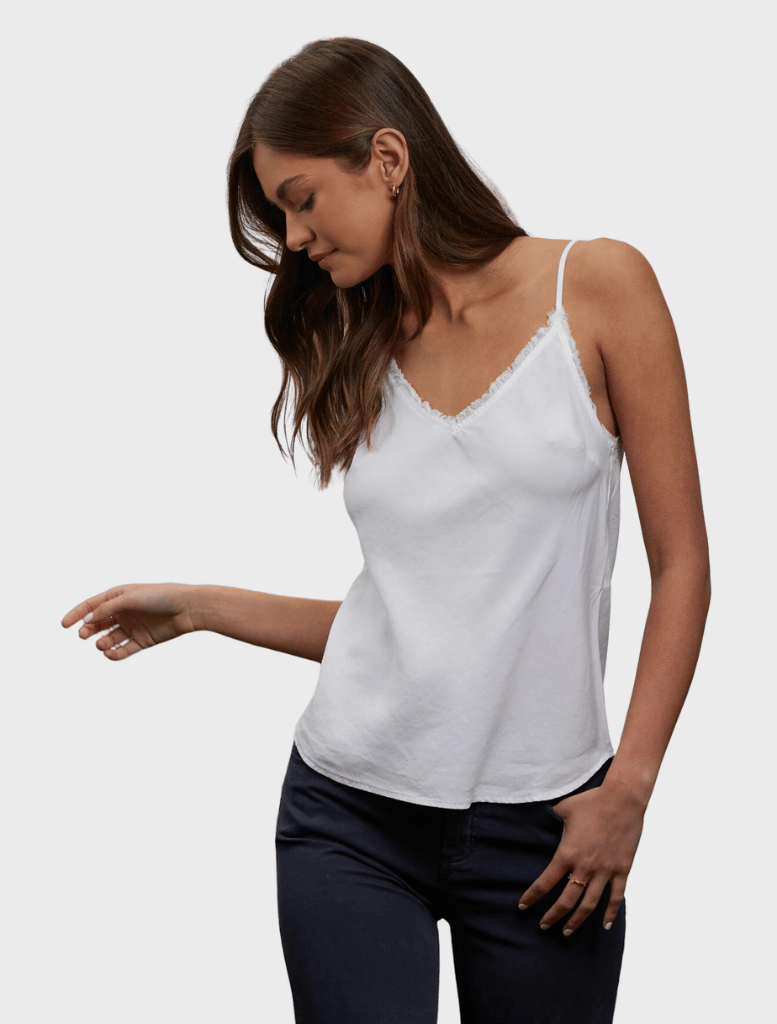 Clothing Frayed Cami - White