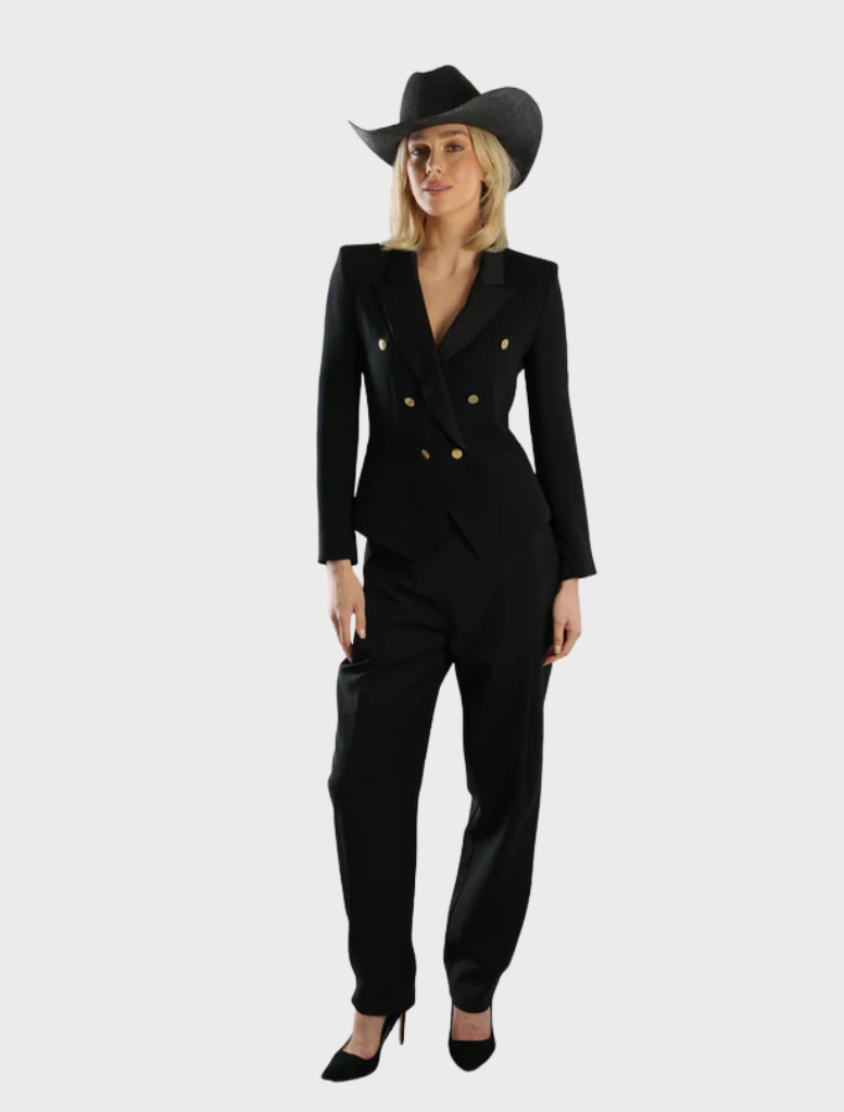 Black Addison Cowboy hat with a wide brim and a classic western design, perfect for outdoor events or casual wear.