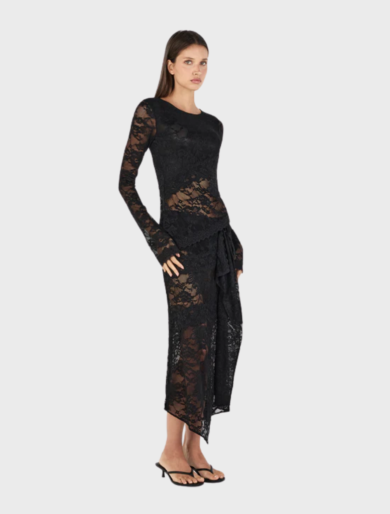 Black Avery top on display, highlighting its simple yet stylish design, perfect for various occasions.