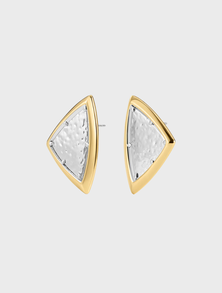Gold Bianco Nero Studs featuring a sleek design, perfect for adding elegance to any earring.