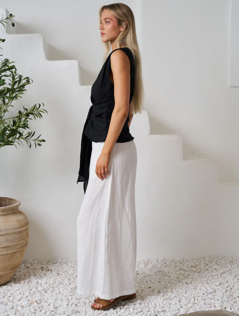 Fashionable black top by Rihanna, offering a sophisticated look for any wardrobe.