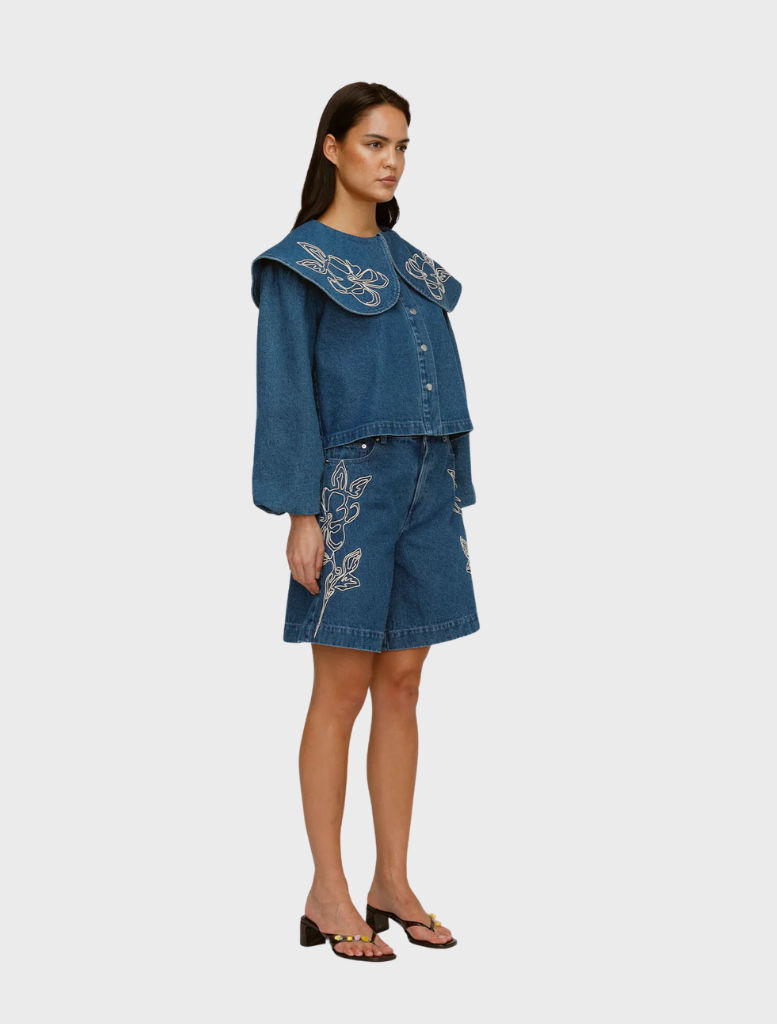 Bluestone Wynn Denim Short, designed for comfort with a stylish fit, perfect for summer outings.
