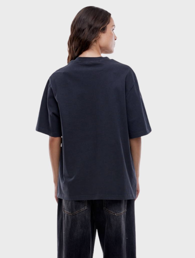 Elegant vintage black Bouquet Tee showcasing a beautiful floral pattern, suitable for everyday wear.