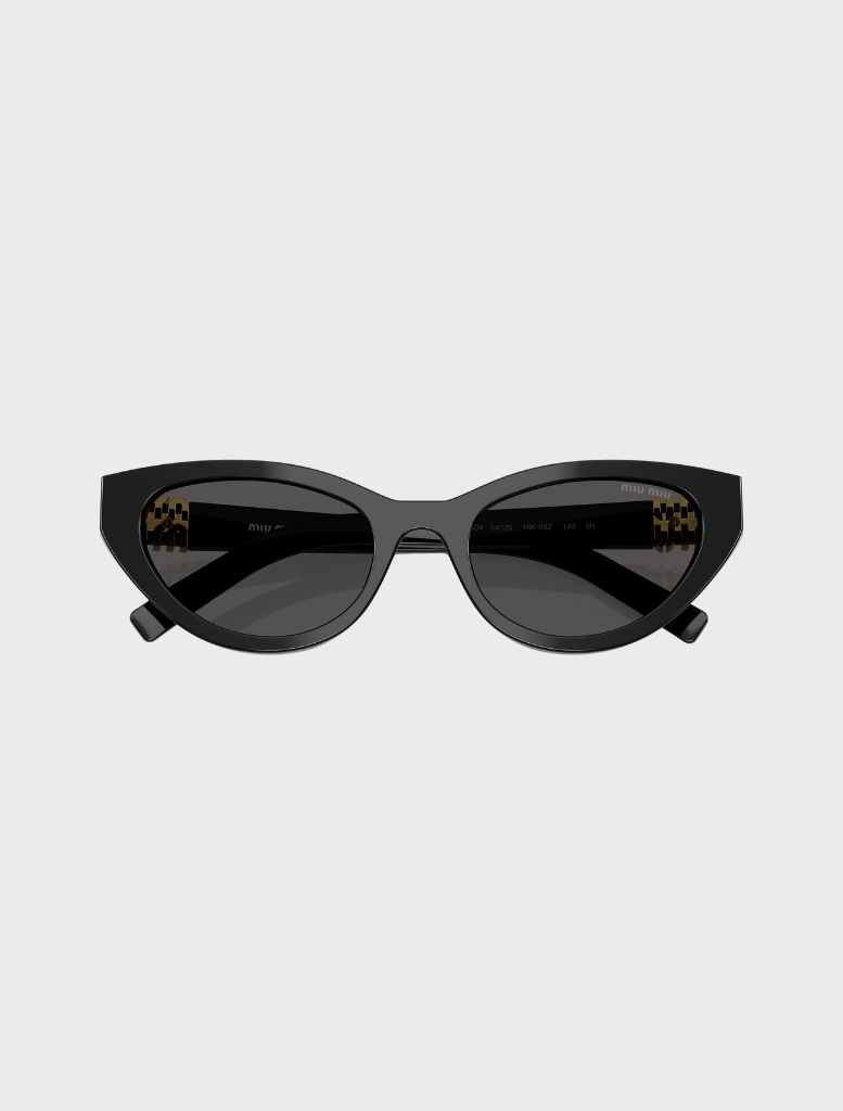 A fashionable pair of sunglasses with gold detailing on the temples, ideal for adding a touch of luxury.