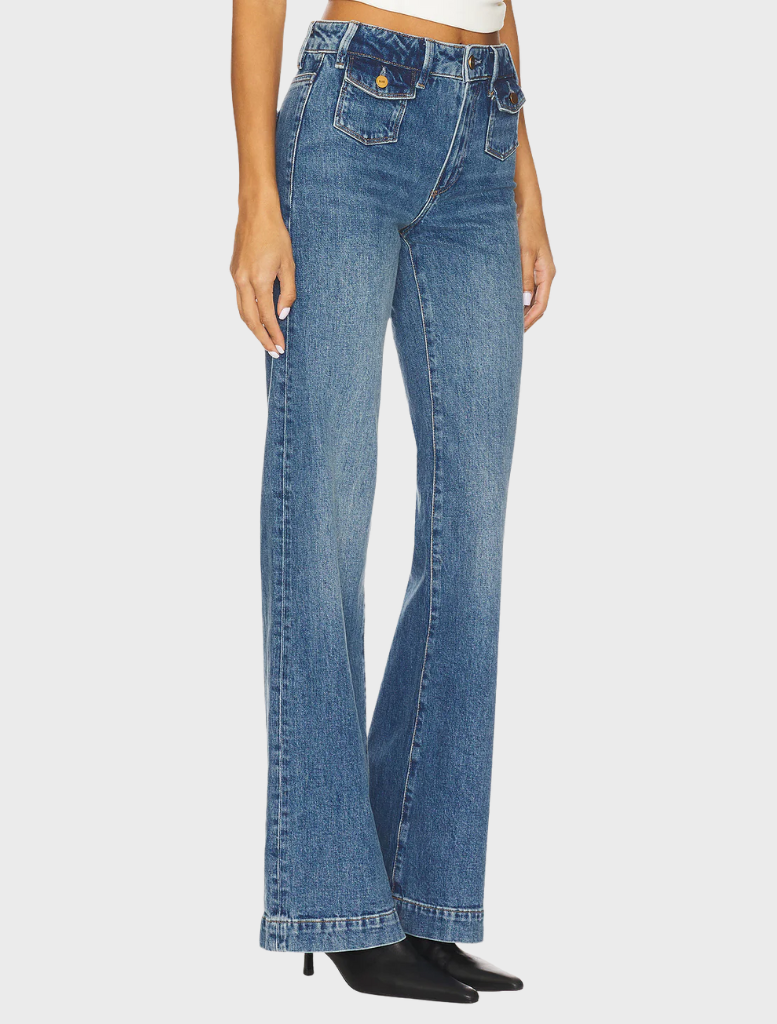 High waist denim jeans, Lennah W Mini Patch PKT - Coventry, showcasing a stylish and modern design.