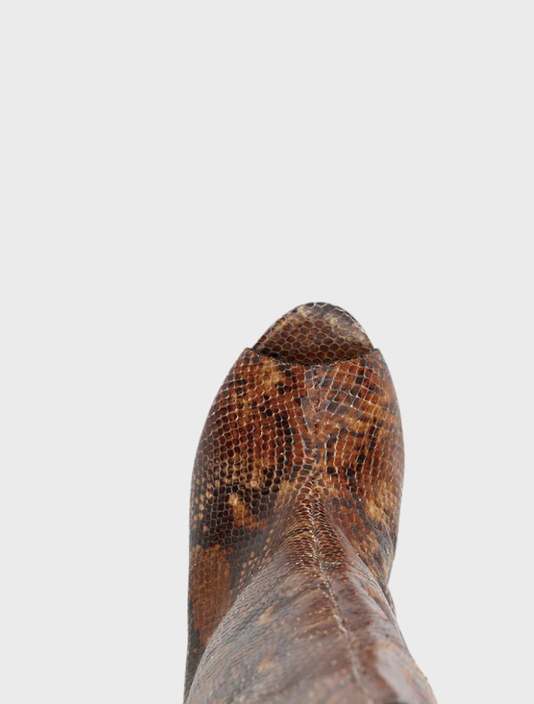Mocha snake pattern design of Ayla, featuring a chic and sophisticated aesthetic for contemporary fashion.