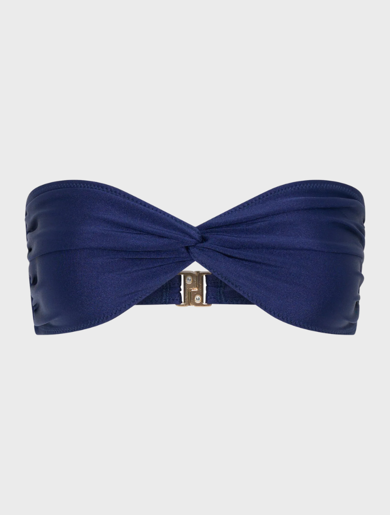 Midnight blue Positano top featuring a relaxed fit and elegant design, perfect for casual or dressy occasions.