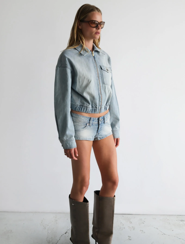 Trendy Push It Bomber jacket from Stella, highlighting a chic design and comfortable fit for everyday wear.