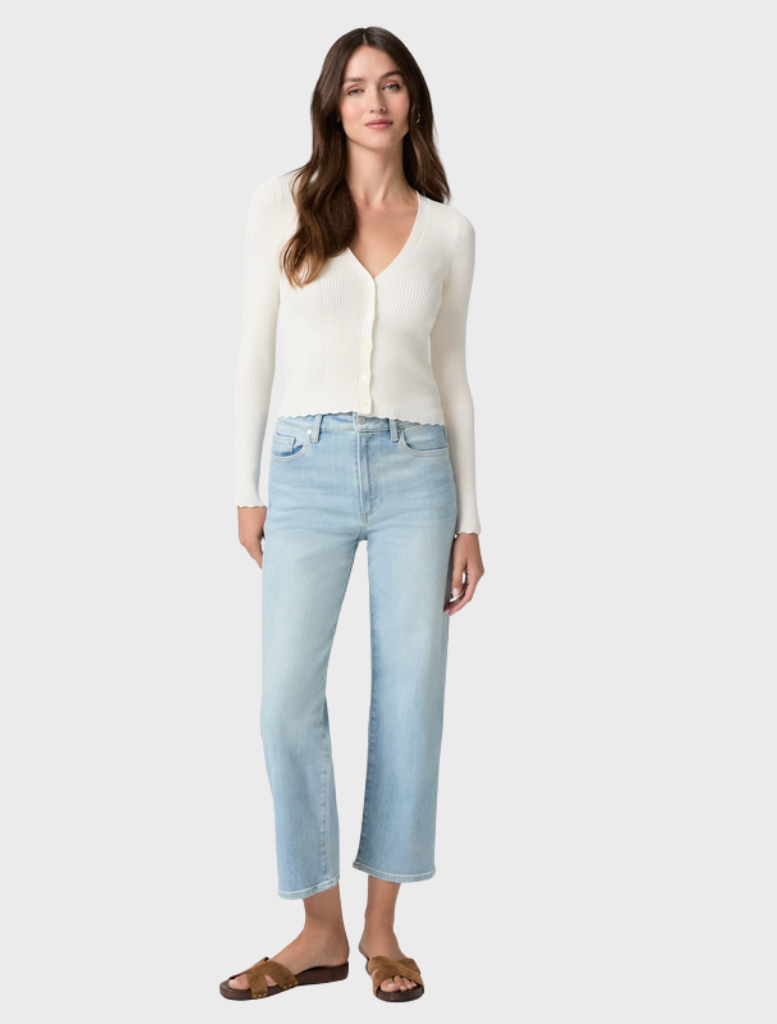 Stevie Crop Straight Jean in Coliseum, featuring a stylish cropped cut and straight leg design for a modern look.