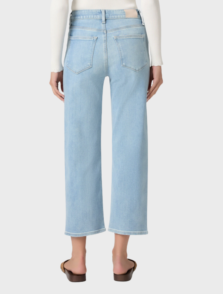 Stevie Crop Straight Jean in Coliseum, offering a fashionable cropped design with a straight leg for everyday wear.