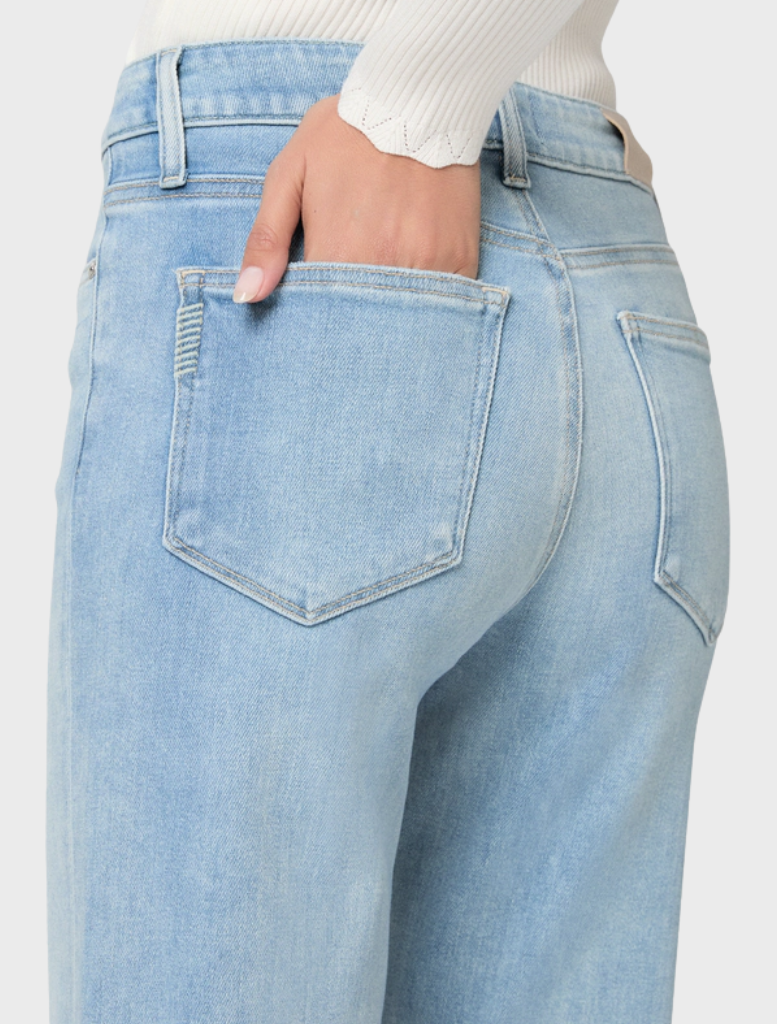 Stevie Crop Straight Jean in Coliseum, featuring a trendy cropped style and straight leg for a sleek appearance.