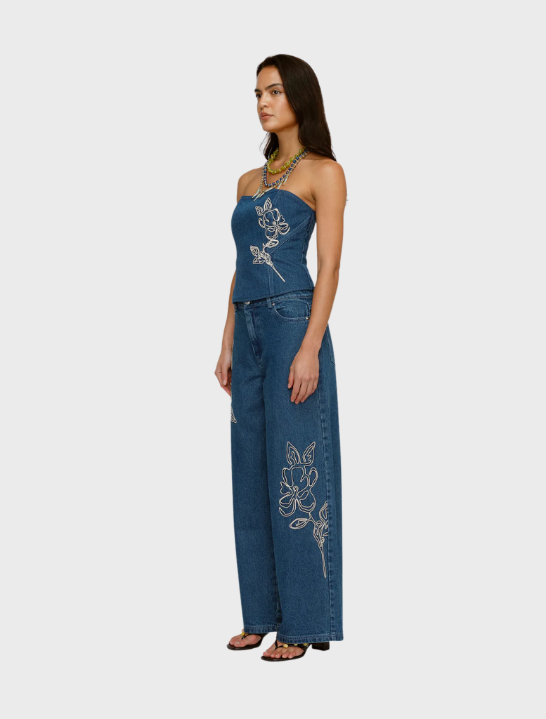 Wynn Denim Jean in a stylish Bluestone shade, designed for comfort and versatility in everyday fashion.