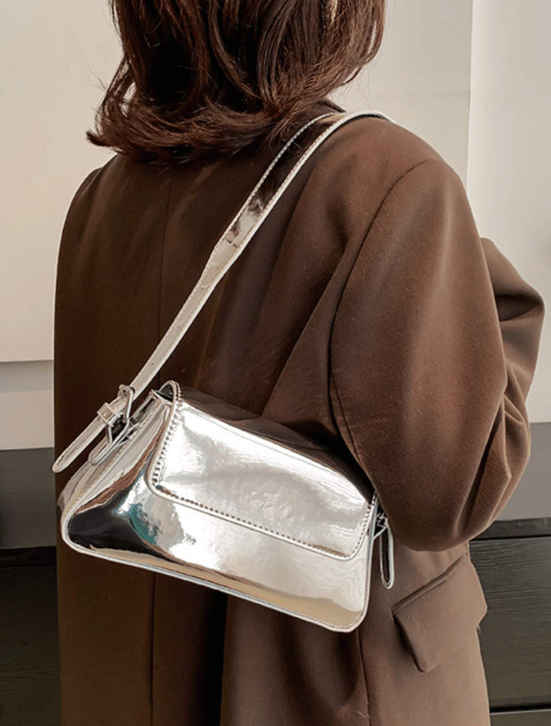 Moto Shoulder Bag - Silver - Insurge Clothing