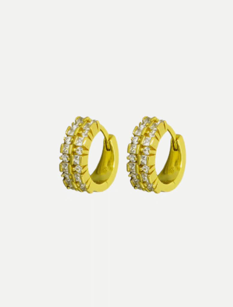 Sierra Sleepers - Gold | Accessories | Accessories, Big Earrings, brand-Jolie and Deen, Drop Earrings, Earrings, Hoop earrings, price-$100 - $150, price-Under $50 | Jolie and Deen