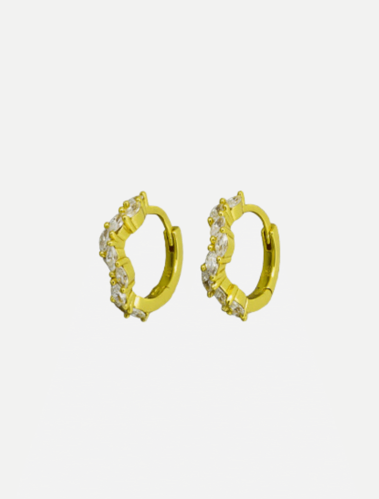 Elora Sleepers - Gold | Accessories | Accessories, Big Earrings, brand-Jolie and Deen, Drop Earrings, Earrings, Hoop earrings, price-$50 - $100, price-Under $50 | Jolie and Deen