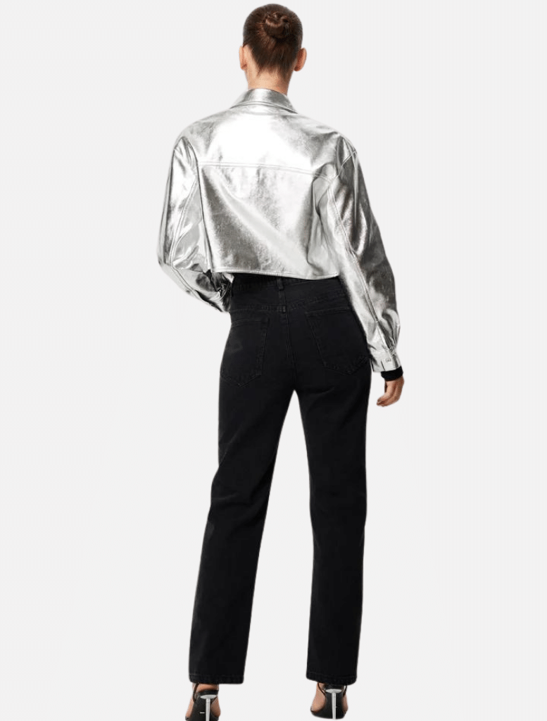 Small Talk Jacket - Silver - Insurge Clothing