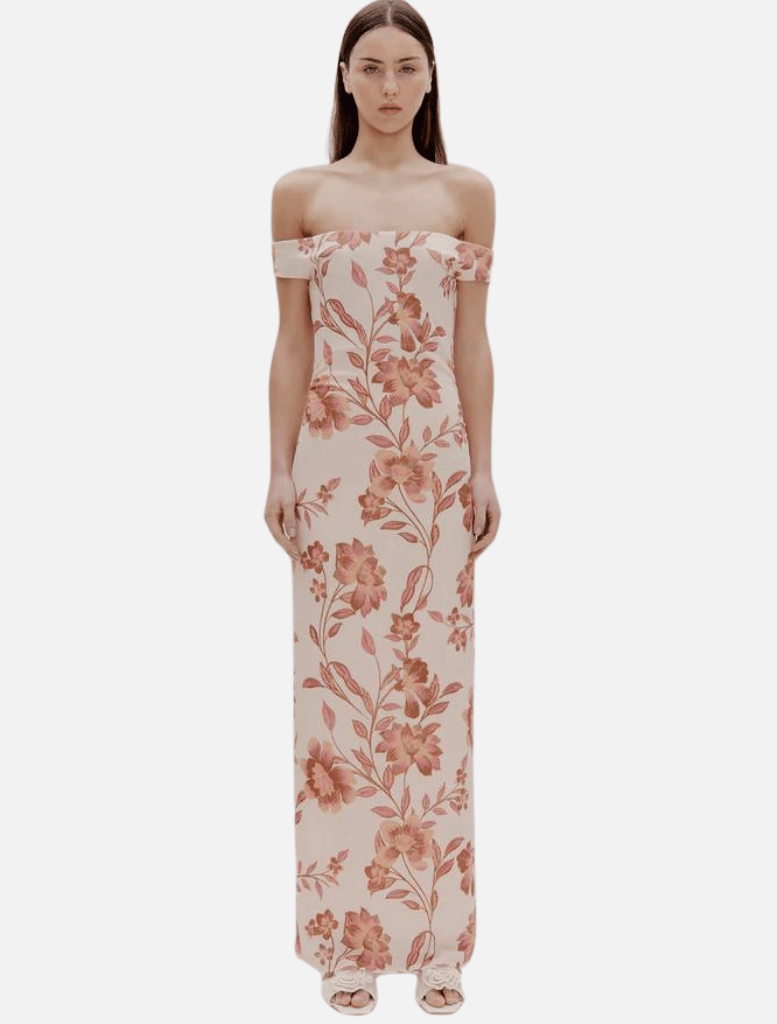 Ines Midi Dress - Vanilla Floral | brand-Ownley, Dress, Dresses, Long Dress, Midi Dress, Midi Dresses, price-$150 - $200 | Ownley