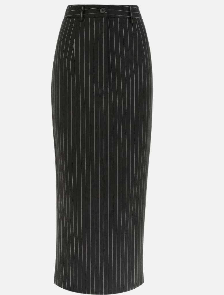 In Denial Column Skirt - Pinstripe - Insurge Clothing