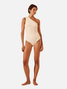 Clothing Beau One Shoulder Bodysuit - Rice