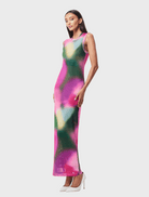 Clothing Blurred Midi Dress - Print