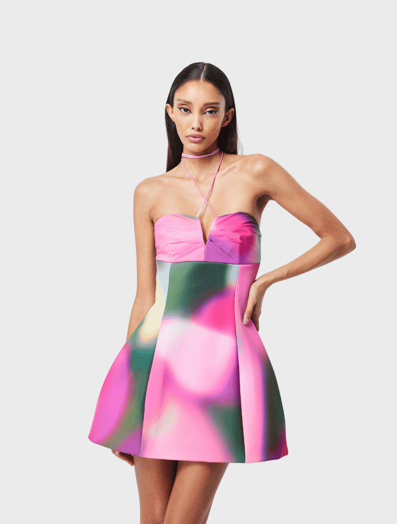 Clothing Blurred Mini Dress - Print