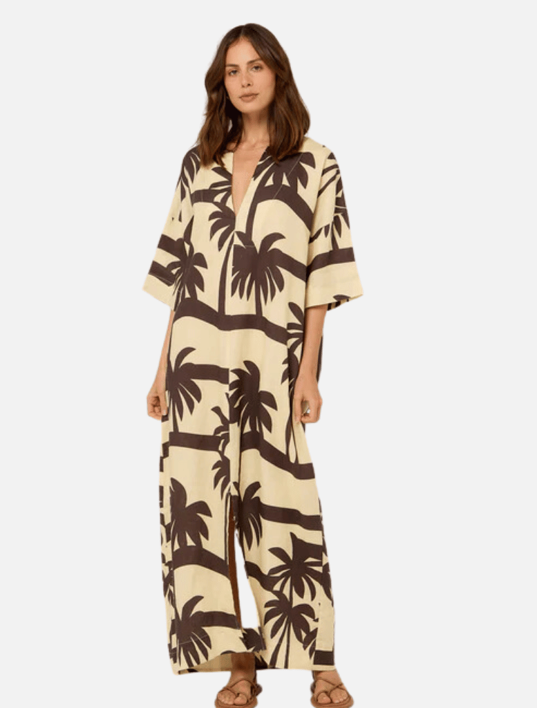 Clothing Tulum Maxi - Cocoa Palma Print