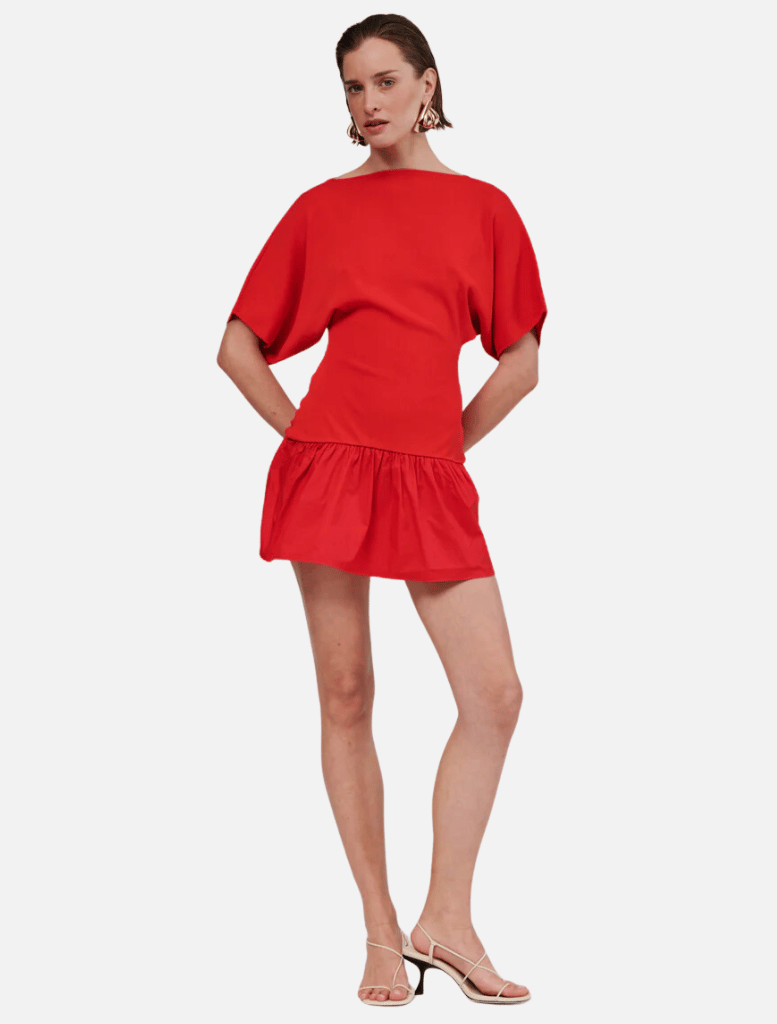 Clothing Naples Drop Waist Mini Dress - Red