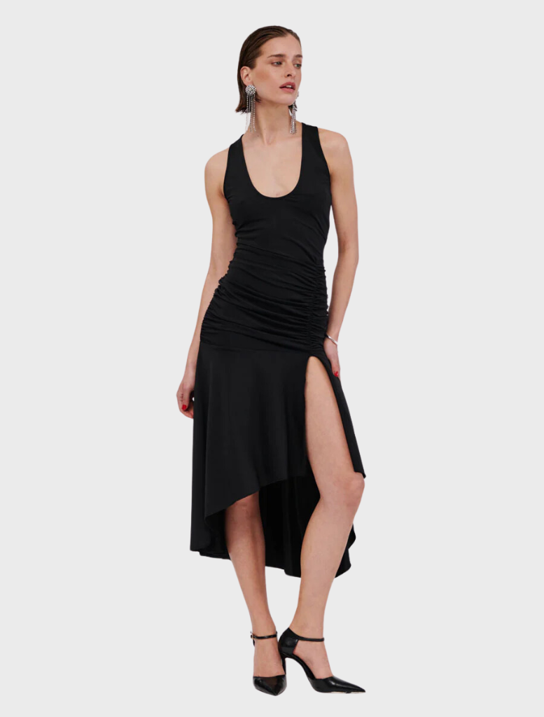 Clothing Lucia Sleeveless Rouched Maxi Dress - Black