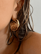 Accessories Rosette Coil Earrings - Gold