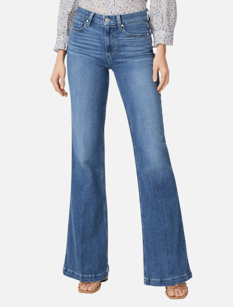 Genevieve High Rise Flare - Starlet | Denim | Blue Denim, brand-PAIGE, Denim, Denim Jeans, flare jeans, High rise jeans, Jeans, price-$250+ | PAIGE