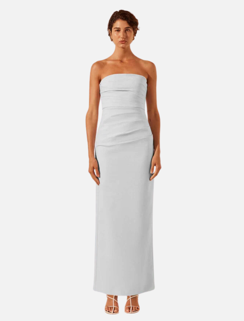 Clothing Strapless Draped Maxi Dress - Sky