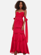 Clothing Rita Lace Gown - Red