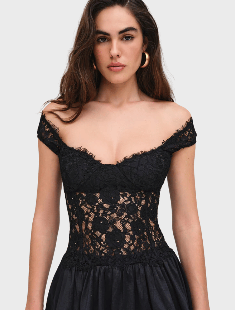 Clothing Waverly Lace Top - Black