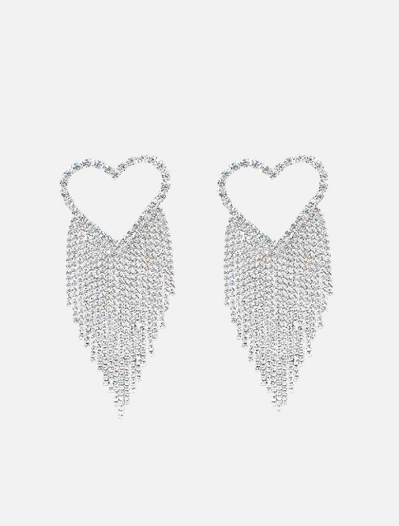 All of your Heart Earrings -Gold | Accessories | Accessories, Big Earrings, brand-Emma Pills, Drop Earrings, Earring, Earrings, heart earrings, price-$100 - $150, Statement Earring, Tassel Earrings | Emma Pills