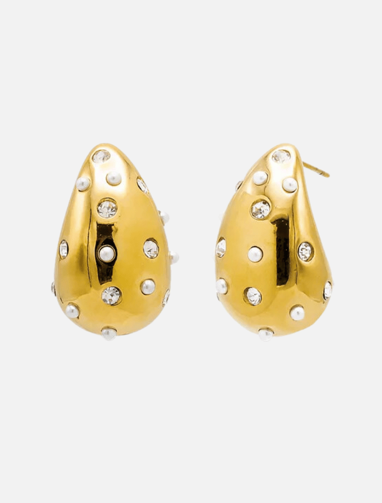 Evie Teardrop Earrings - Gold | Accessories | Accessories, brand-Insurge Clothing, Drop Earring, Drop Earrings, Earring, Earrings, price-$50 - $100, simple earrings, stud earrings | Insurge Clothing