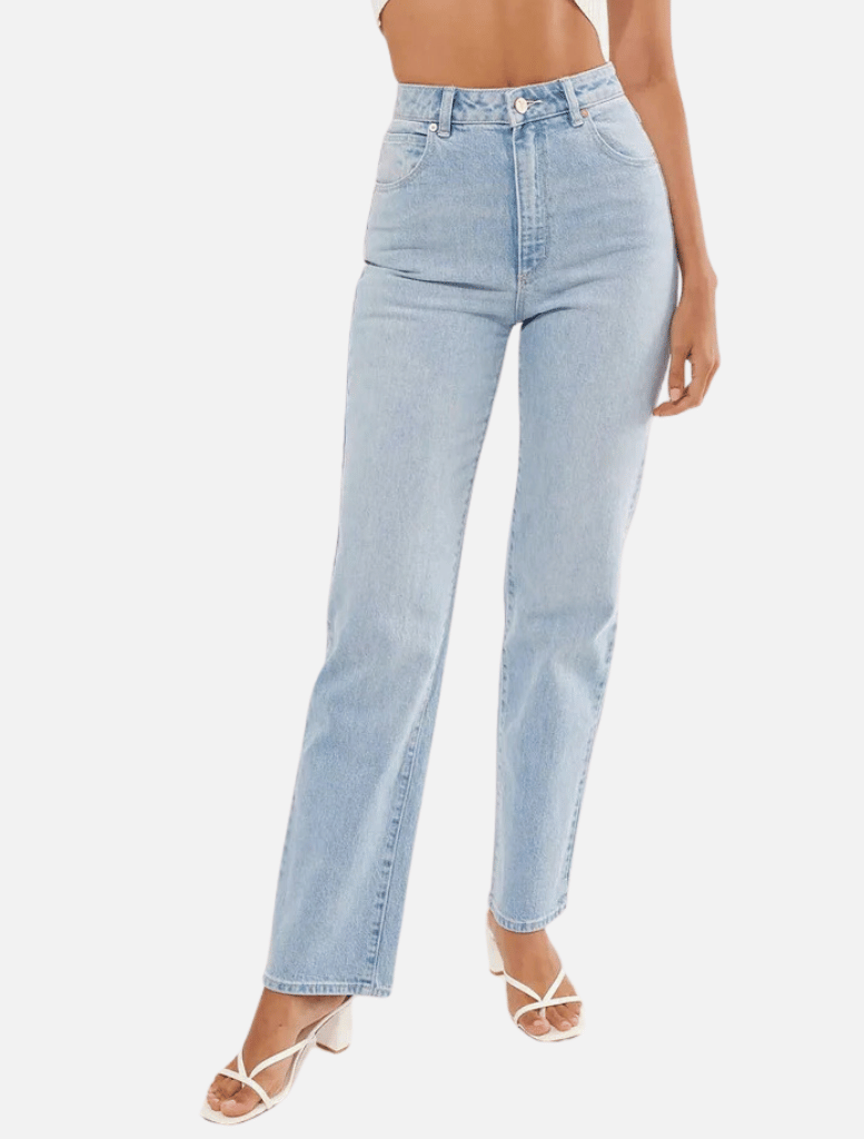 A 94 High Straight - Gina | Clothing | Blue Denim, Blue jeans, brand-Abrand, Clothing, Denim, Denim Jeans, High rise jeans, Jeans, price-$100 - $150, straight leg jeans | Abrand