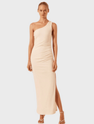 Clothing Asymmetrical Twist Maxi Dress - Rice