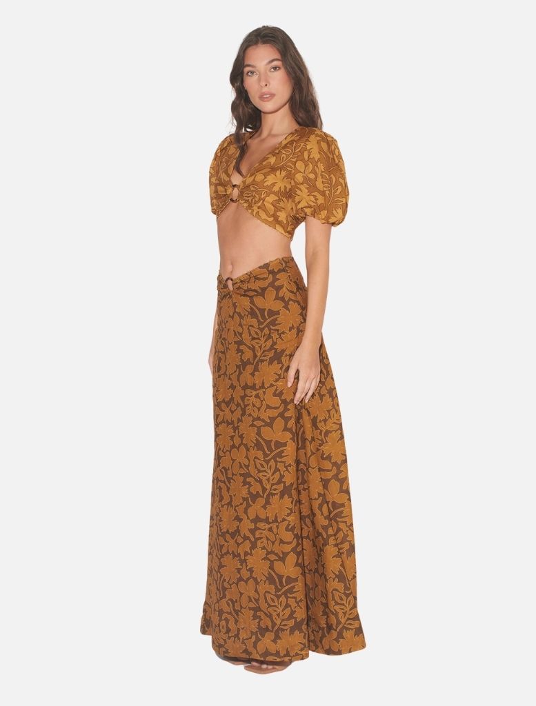 Clothing Freya Skirt - Cocoa Leaf