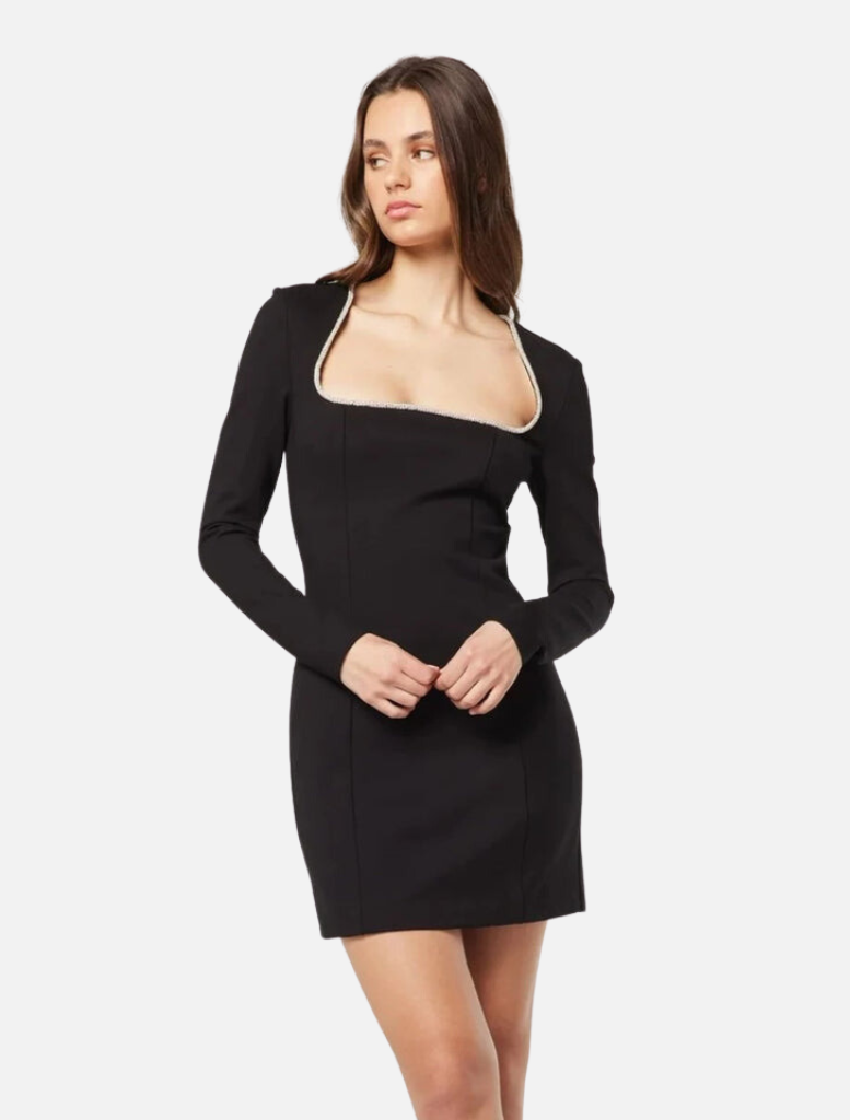 Fatima Dress - Black | Dresses | brand-Elliatt, Dress, Dresses, Long Sleeve Dress, Mini Dress, Mini Dresses, Party Dress, price-$250+, RACE DAY OUTFITS, Short Dress | Elliatt