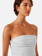 Clothing Strapless Draped Maxi Dress - Sky