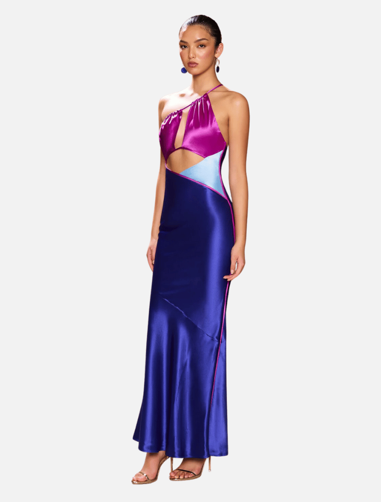 Clothing Auora Spliced Dress - Viola Blue
