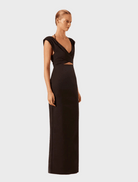 Clothing Cross Front Ruched Maxi Dress - Black