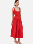 Clothing Naples Drop Waist Maxi Dress - Red