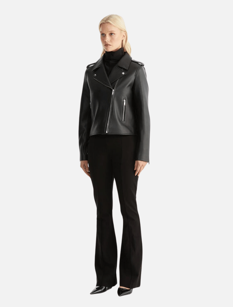 Clothing Essential Leather Biker Jacket 2.0 - Black